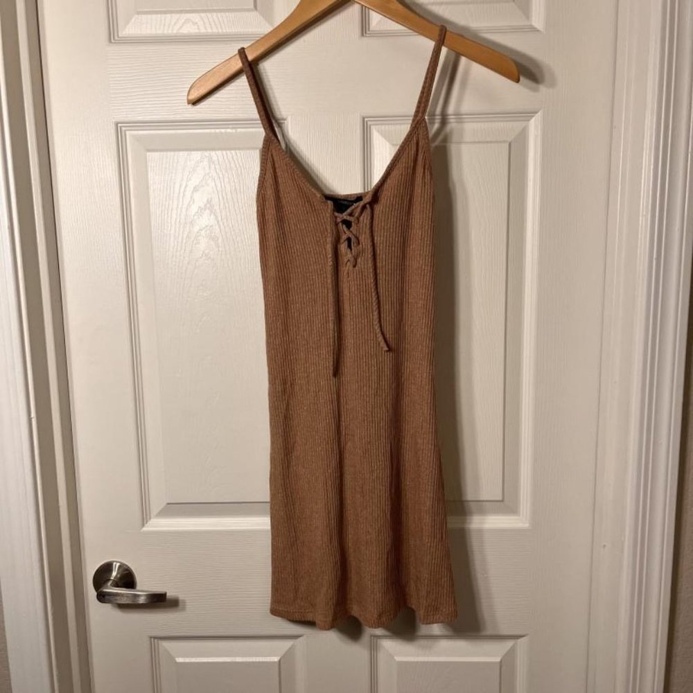 NEW Forever 21 Woman Brown CAMEL SHORT LE Dress Size Small